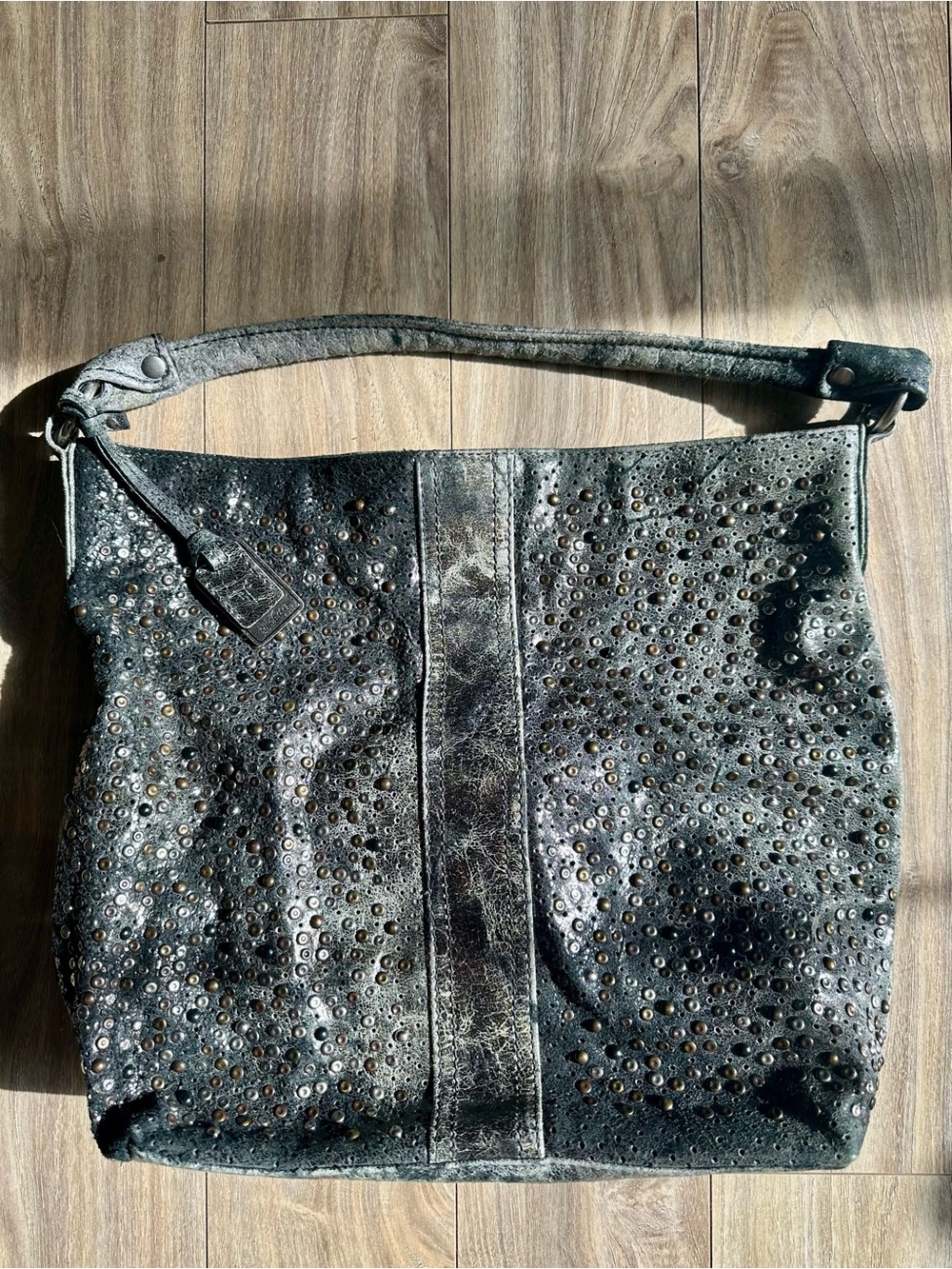 Frye Studded Leather Hobo Bag - Picture 2 of 14